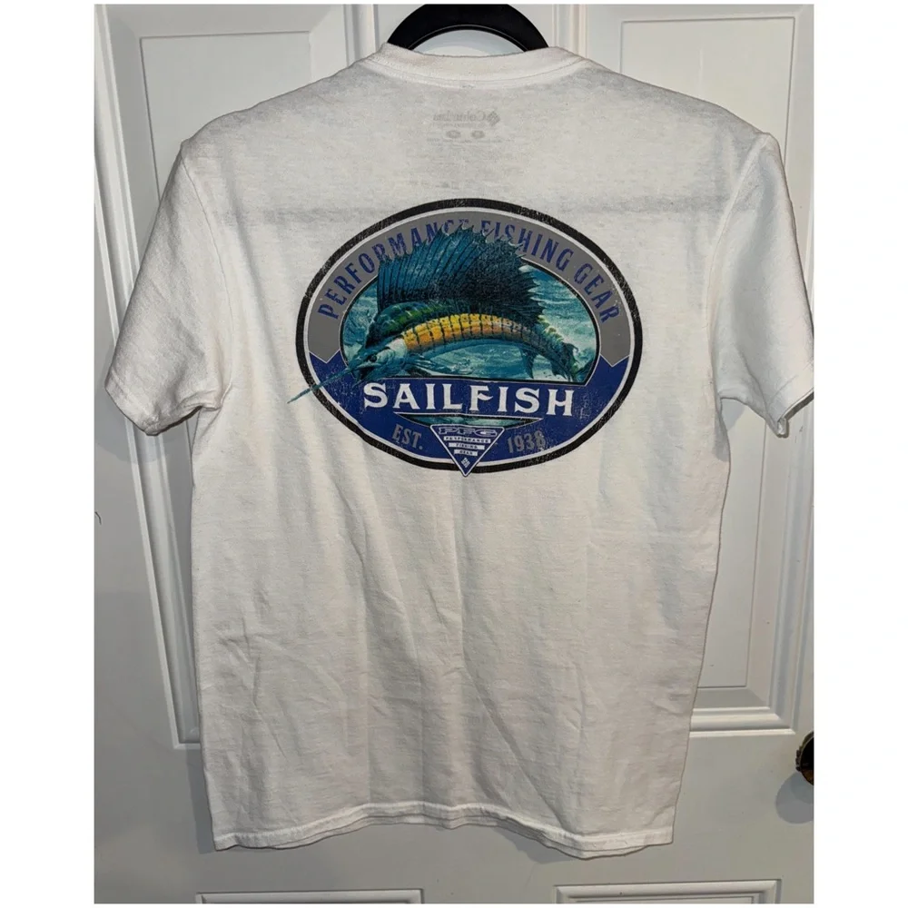 Columbia PFG- NWOT Men’s White Sailfish Graphic T-Shirt Size Small
